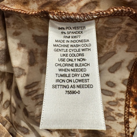 Worthington Leopard Print Sleeveless Top XS - Picture 4 of 4